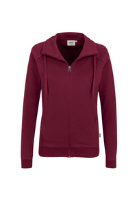 HAKRO Damen Sweatjacke Premium 406 weinrot