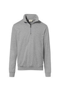 HAKRO Zip-Sweatshirt Premium 451 grau meliert