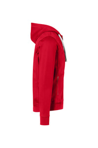 HAKRO Kapuzenjacke Bonded ECO 455 rot/silber