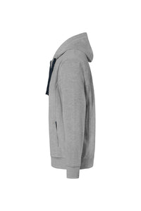 HAKRO Kapuzenjacke Bonded ECO 455 grau meliert/tinte