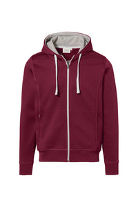 HAKRO Kapuzenjacke Bonded ECO 455 weinrot/silber