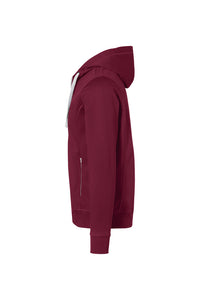HAKRO Kapuzenjacke Bonded ECO 455 weinrot/silber