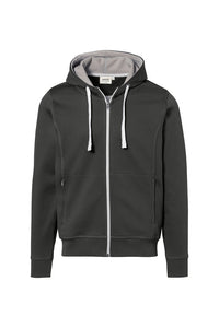 HAKRO Kapuzenjacke Bonded ECO 455 karbongrau/silber