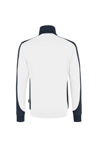 HAKRO Zip-Sweatshirt Contrast MIKRALINAR® 476 weiß/anthrazit