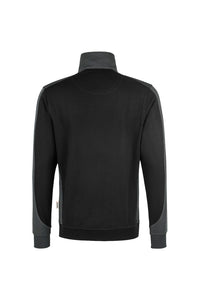 HAKRO Zip-Sweatshirt Contrast MIKRALINAR® 476 schwarz/anthrazit