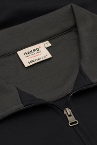 HAKRO Zip-Sweatshirt Contrast MIKRALINAR® 476 schwarz/anthrazit