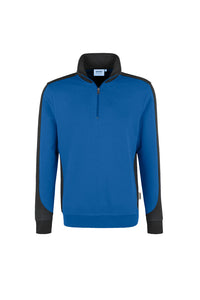 HAKRO Zip-Sweatshirt Contrast MIKRALINAR® 476 royalblau/anthrazit