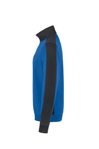 HAKRO Zip-Sweatshirt Contrast MIKRALINAR® 476 royalblau/anthrazit