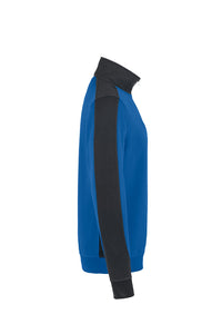 HAKRO Zip-Sweatshirt Contrast MIKRALINAR® 476 royalblau/anthrazit