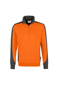 HAKRO Zip-Sweatshirt Contrast MIKRALINAR® 476 orange/anthrazit