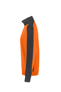 HAKRO Zip-Sweatshirt Contrast MIKRALINAR® 476 orange/anthrazit