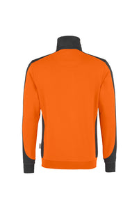 HAKRO Zip-Sweatshirt Contrast MIKRALINAR® 476 orange/anthrazit