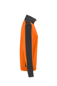 HAKRO Zip-Sweatshirt Contrast MIKRALINAR® 476 orange/anthrazit