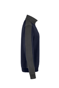 HAKRO Zip-Sweatshirt Contrast MIKRALINAR® 476 tinte/anthrazit