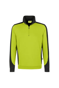 HAKRO Zip-Sweatshirt Contrast MIKRALINAR® 476 kiwi/anthrazit
