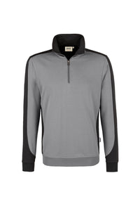 HAKRO Zip-Sweatshirt Contrast MIKRALINAR® 476 titan/anthrazit