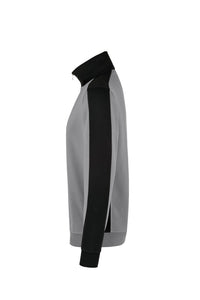HAKRO Zip-Sweatshirt Contrast MIKRALINAR® 476 titan/anthrazit