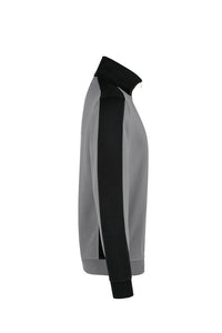 HAKRO Zip-Sweatshirt Contrast MIKRALINAR® 476 titan/anthrazit