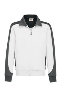 HAKRO Sweatjacke Contrast MIKRALINAR® 477 weiß/anthrazit