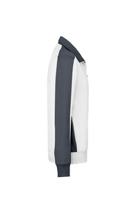 HAKRO Sweatjacke Contrast MIKRALINAR® 477 weiß/anthrazit