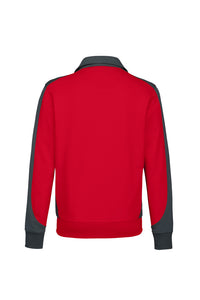 HAKRO Sweatjacke Contrast MIKRALINAR® 477 rot/anthrazit