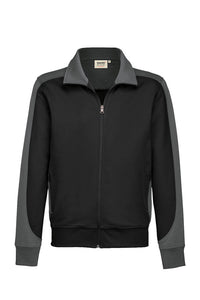 HAKRO Sweatjacke Contrast MIKRALINAR® 477 schwarz/anthrazit