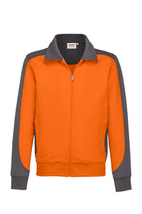 HAKRO Sweatjacke Contrast MIKRALINAR® 477 orange/anthrazit