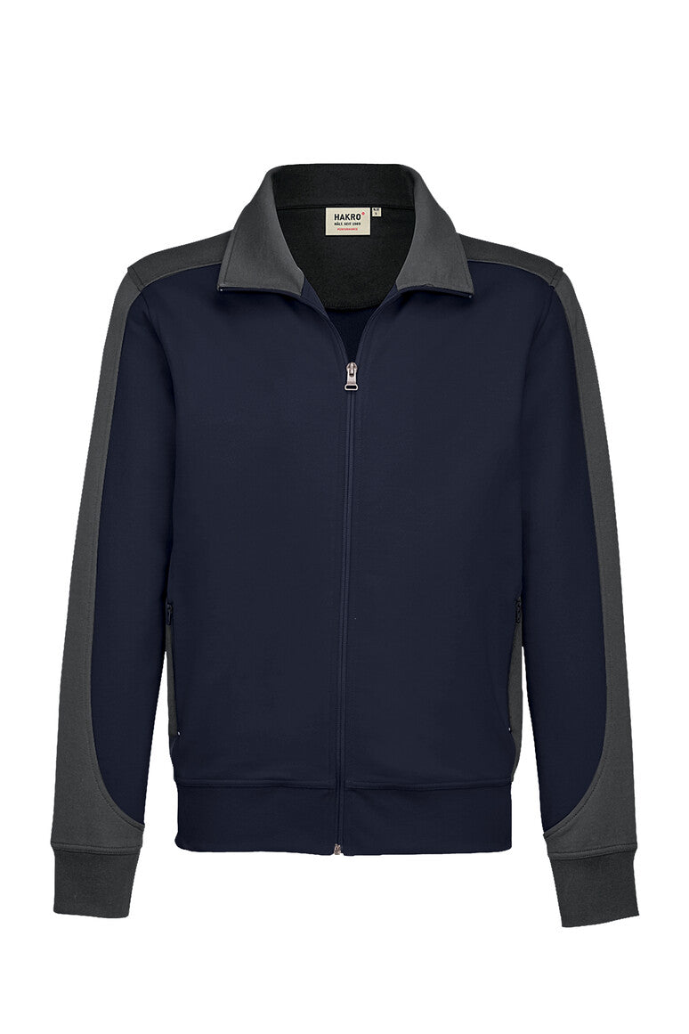 HAKRO Sweatjacke Contrast MIKRALINAR® 477 tinte/anthrazit