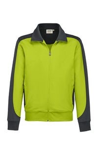 HAKRO Sweatjacke Contrast MIKRALINAR® 477 kiwi/anthrazit