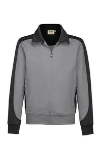 HAKRO Sweatjacke Contrast MIKRALINAR® 477 titan/anthrazit