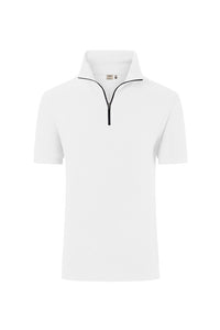 HAKRO Zip-Shirt Piqué MIKRALINAR® ECO 534 weiß