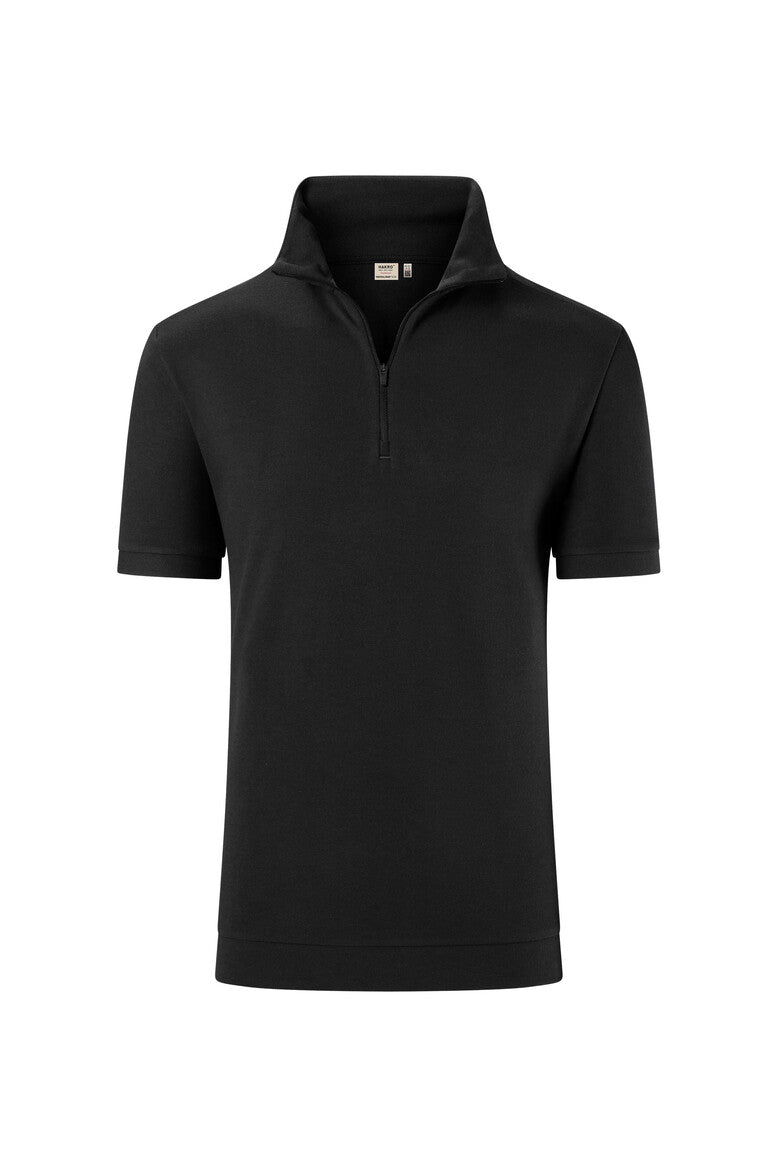 HAKRO Zip-Shirt Piqué MIKRALINAR® ECO 534 schwarz