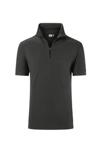 HAKRO Zip-Shirt Piqué MIKRALINAR® ECO 534 karbongrau