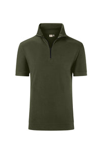 HAKRO Zip-Shirt Piqué MIKRALINAR® ECO 534 olive
