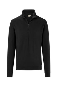 HAKRO Zip-Longsleeve Piqué MIKRALINAR® ECO 535 schwarz