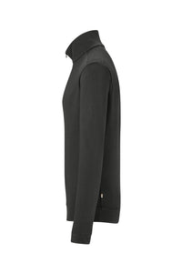 HAKRO Zip-Longsleeve Piqué MIKRALINAR® ECO 535 karbongrau
