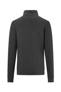 HAKRO Zip-Longsleeve Piqué MIKRALINAR® ECO 535 karbongrau