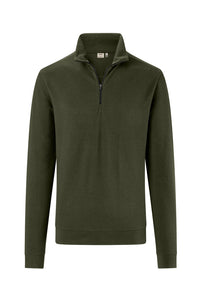 HAKRO Zip-Longsleeve Piqué MIKRALINAR® ECO 535 olive