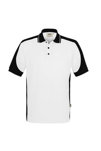 HAKRO Poloshirt Contrast  MIKRALINAR® ECO 539 weiß/schwarz