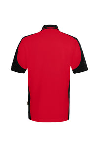 HAKRO Poloshirt Contrast  MIKRALINAR® ECO 539 rot/schwarz