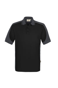 HAKRO Poloshirt Contrast  MIKRALINAR® ECO 539 schwarz/karbongrau