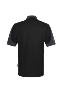 HAKRO Poloshirt Contrast  MIKRALINAR® ECO 539 schwarz/karbongrau