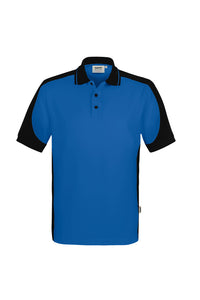 HAKRO Poloshirt Contrast  MIKRALINAR® ECO 539 royalblau/schwarz