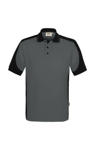 HAKRO Poloshirt Contrast  MIKRALINAR® ECO 539 anthrazit/schwarz