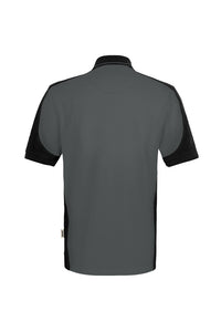 HAKRO Poloshirt Contrast  MIKRALINAR® ECO 539 anthrazit/schwarz