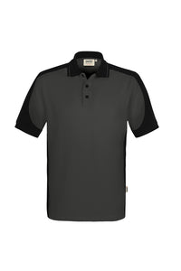 HAKRO Poloshirt Contrast  MIKRALINAR® ECO 539 karbongrau/schwarz