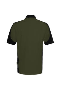 HAKRO Poloshirt Contrast  MIKRALINAR® ECO 539 olive/schwarz