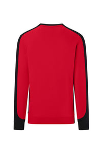 HAKRO Sweatshirt Contrast MIKRALINAR® ECO 549 rot/schwarz