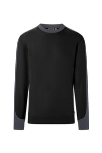 HAKRO Sweatshirt Contrast MIKRALINAR® ECO 549 schwarz/karbongrau