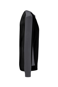 HAKRO Sweatshirt Contrast MIKRALINAR® ECO 549 schwarz/karbongrau